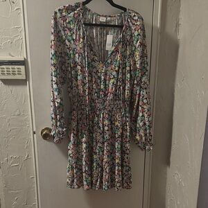 GAP Long Sleeve Floral Dress - Multicolor